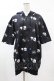 画像1: NieR Clothing / 総柄ZIP半袖パーカー F 黒 H-25-03-23-1053-PU-TO-KB-ZH (1)