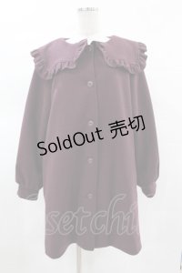 merry jenny / Aラインセーラーコート  ボルドー H-25-03-23-1059-LO-CO-KB-ZT-C044