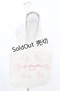 Candy Stripper / PLAY TIME TOTE BAG   H-25-03-23-1015-PU-BG-KB-ZH