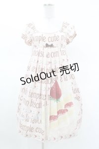 Emily Temple cute / ロゴ＆ショートケーキワンピース  ピンク H-25-03-23-1030-ET-OP-KB-ZH