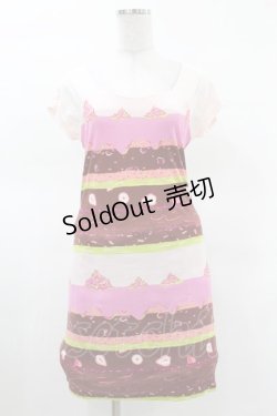 画像1: MILK / New Yorkケーキワンピース  ダークチェリーピスタチオケーキ H-25-03-23-1033-ML-OP-KB-ZH