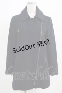 Jane Marple Dans Le Salon / ZIPウールコート  ネイビー H-25-03-23-074-JM-CO-KB-ZT-C044