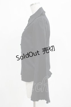 画像2: PEACE NOW / フリル丸襟ブラウス  黒 H-25-03-23-008-PU-BL-KB-ZH