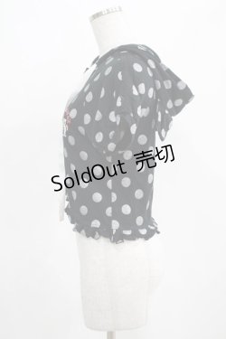 画像2: PEACE NOW / ラメドットフードカーデ  黒 H-25-03-23-010-PU-TO-KB-ZH