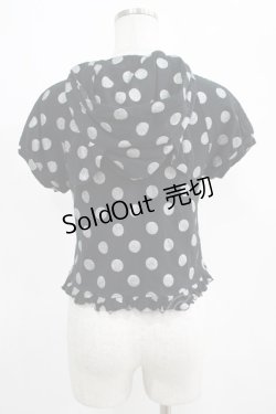画像3: PEACE NOW / ラメドットフードカーデ  黒 H-25-03-23-010-PU-TO-KB-ZH