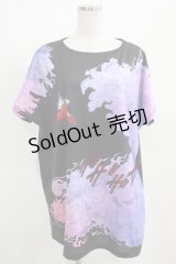 LISTEN FLAVOR / 犬夜叉・かごめ妖怪退治カットソー  ブラック H-25-03-23-013-PU-TO-KB-ZH