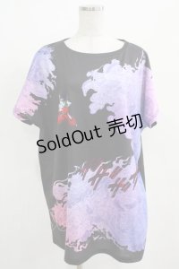 LISTEN FLAVOR / 犬夜叉・かごめ妖怪退治カットソー  ブラック H-25-03-23-013-PU-TO-KB-ZH