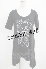PEACE NOW / プリントロングカットソー  黒 H-25-03-23-014-PU-TO-KB-ZH