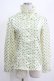 画像1: Jane Marple / ドットフリルブラウス  アイボリー×グリーン H-25-03-23-015-JM-BL-KB-ZH (1)
