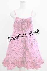 PEACE NOW / プリントキャミワンピース  ピンク H-25-03-23-002-PU-OP-KB-ZH