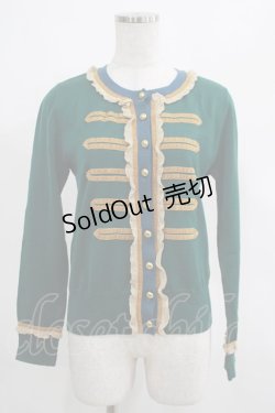 画像1: Jane Marple / ナポレオンカーディガン  グリーン H-25-03-23-021-JM-TO-KB-ZH