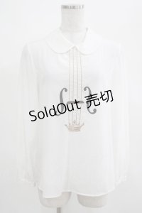 Jane Marple / バイオリンエンブロイダリーのブラウス  オフ H-25-03-23-026-JM-BL-KB-ZH