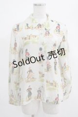 Jane Marple / Old Englandのブラウス  ブルーグレー H-25-03-23-027-JM-BL-KB-ZH