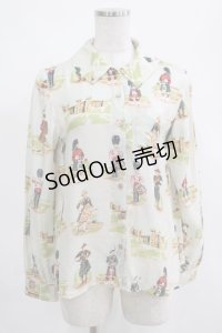Jane Marple / Old Englandのブラウス  ブルーグレー H-25-03-23-027-JM-BL-KB-ZH
