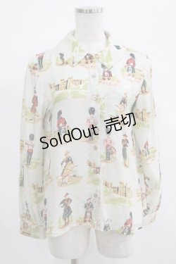画像1: Jane Marple / Old Englandのブラウス  ブルーグレー H-25-03-23-027-JM-BL-KB-ZH