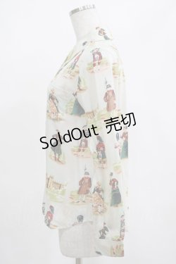 画像2: Jane Marple / Old Englandのブラウス  ブルーグレー H-25-03-23-027-JM-BL-KB-ZH