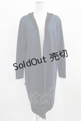 Deorart / 切替フードカーデ  黒×青 H-25-03-24-028-PU-TO-KB-ZH