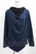 Deorart / レイヤード風切替プルパーカー L 黒×青 H-25-03-24-029-PU-TO-KB-ZH