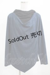 Deorart / レイヤード風切替プルパーカー L 黒×青 H-25-03-24-029-PU-TO-KB-ZH
