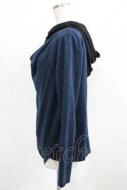 画像2: Deorart / レイヤード風切替プルパーカー L 黒×青 H-25-03-24-029-PU-TO-KB-ZH