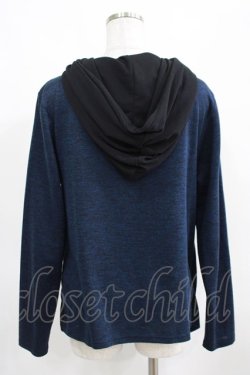画像3: Deorart / レイヤード風切替プルパーカー L 黒×青 H-25-03-24-029-PU-TO-KB-ZH