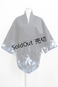 NieR Clothing / 中綿入りキルティングはんてん風アウター  黒/和柄九尾 H-25-03-24-030-PU-JA-KB-ZT071