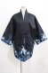 画像1: NieR Clothing / 中綿入りキルティングはんてん風アウター  黒/和柄九尾 H-25-03-24-030-PU-JA-KB-ZT071 (1)