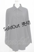 Deorart / ストライプロングシャツ M ブラック H-25-03-24-031-PU-BL-KB-ZH