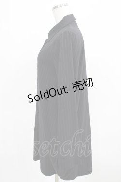 画像2: Deorart / ストライプロングシャツ M ブラック H-25-03-24-031-PU-BL-KB-ZH