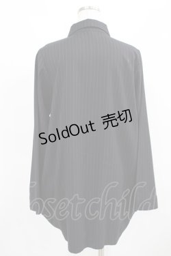 画像3: Deorart / ストライプロングシャツ M ブラック H-25-03-24-031-PU-BL-KB-ZH