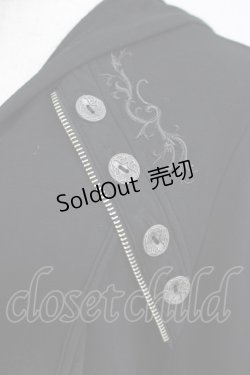 画像4: Ozz Croce / プリントスリーブZIPロングパーカー  黒 H-25-03-24-035-OO-TO-KB-ZH