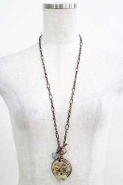 画像2: Q-pot. / ALICE-Melty Pocket Watch Necklace  ブロンズ H-25-03-24-049-QP-AC-KB-ZH