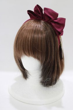 画像1: Jane Marple / シルクタフタリボンカチューシャ  ローズ H-25-03-24-051-JM-AC-KB-ZH