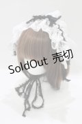 MARBLE / フリンジリボンレースヘッドドレス  白×黒 H-25-03-24-052-GO-AC-KB-ZH
