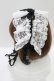 画像2: MARBLE / フリンジリボンレースヘッドドレス  白×黒 H-25-03-24-052-GO-AC-KB-ZH (2)