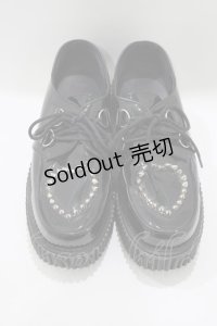 Demonia / CREEPER108/エナメルハートクリーパーシューズ US10(約26cm) ブラック H-25-03-24-053-PU-SH-KB-ZH