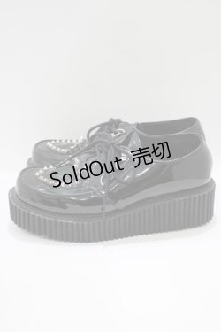画像2: Demonia / CREEPER108/エナメルハートクリーパーシューズ US10(約26cm) ブラック H-25-03-24-053-PU-SH-KB-ZH