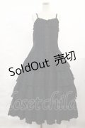 PINK HOUSE / ローンフリルキャミワンピース free ブラック H-25-03-24-1003-LO-OP-NS-ZH