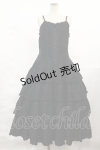 PINK HOUSE / ローンフリルキャミワンピース free ブラック H-25-03-24-1003-LO-OP-NS-ZH
