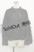 axes femme POETIQUE / リボン付レース姫袖ブラウス M ブラック H-25-03-24-1028-AX-BL-NS-ZH