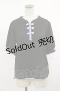 axes femme / チャイナボタンリブトップス M ブラック H-25-03-24-1030-AX-TO-NS-ZH