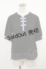 axes femme / チャイナボタンリブトップス M ブラック H-25-03-24-1030-AX-TO-NS-ZH
