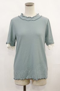 axes femme / メロウフリルリブニット M ミント H-25-03-24-1031-AX-TO-NS-ZH