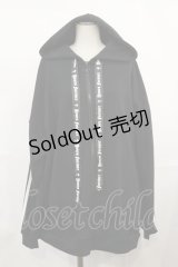 NOEMIE / ライン入り病みくまユニセックスZIPパーカー M ブラック H-25-03-24-1034-LO-TO-NS-ZH