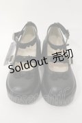 axes femme POETIQUE / チャイナ釦厚底シューズ L ブラック H-25-03-24-1043-AX-SH-NS-ZH