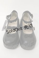 axes femme POETIQUE / チャイナ釦厚底シューズ L ブラック H-25-03-24-1043-AX-SH-NS-ZH