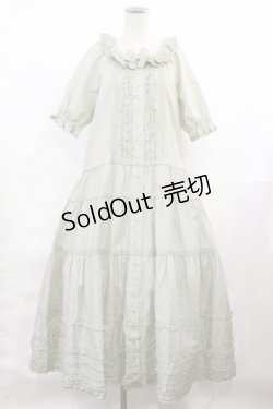 画像1: PINK HOUSE / ローンフリルパフスリーブワンピース free グリーン H-25-03-24-1006-LO-OP-NS-ZH