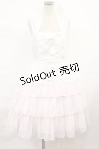 metamorphose / フリルリボンホルタージャンパースカート Free オフ/ピンク H-25-03-24-1008-ME-OP-NS-ZH