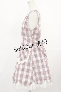 画像2: Angelic Pretty / タータンチェックスカラップジャンパースカート Free ピンク H-25-03-24-1010-AP-OP-NS-ZH