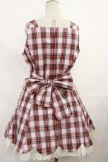 画像3: Angelic Pretty / タータンチェックスカラップジャンパースカート Free ピンク H-25-03-24-1010-AP-OP-NS-ZH (3)